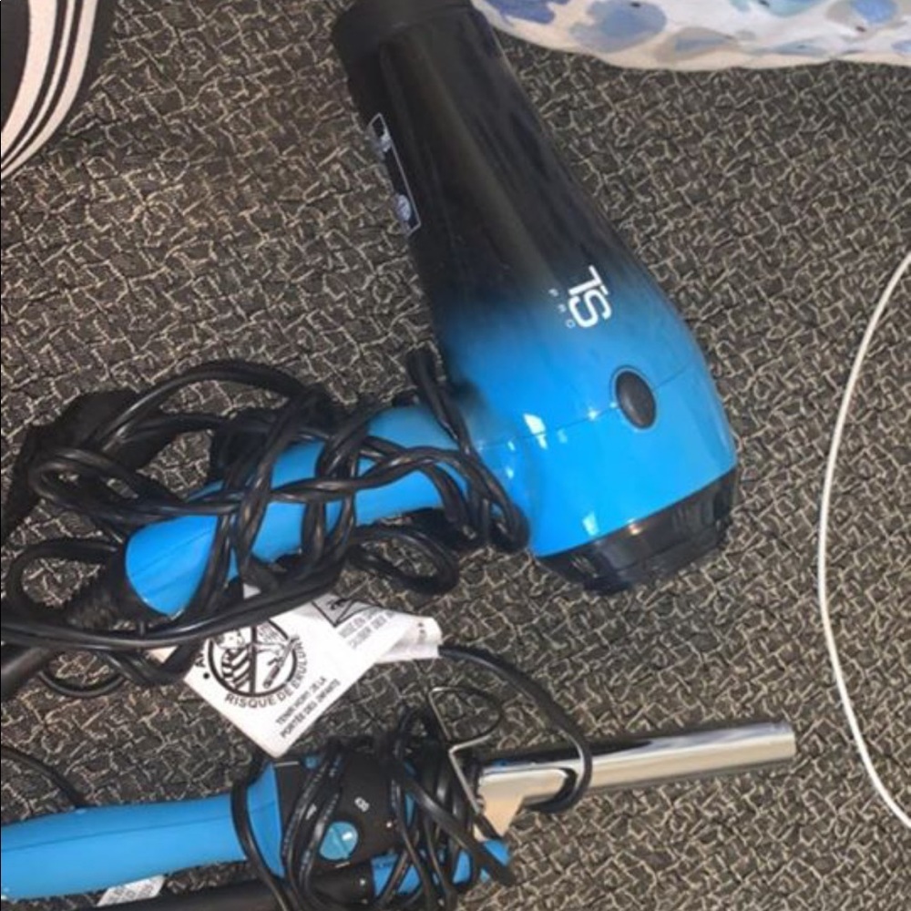 Curling iron and blow dryer